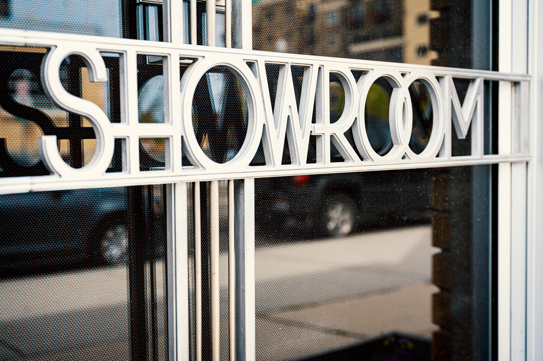 Boutique showroom on city street